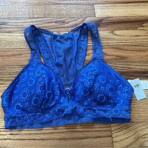 Aerie Blue Lace Bralette Size Medium NWT